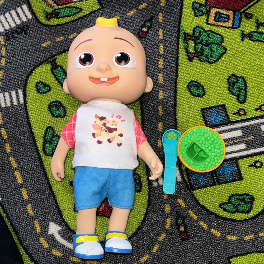 Cocomelon Baby Doll with Blue Shorts and Fun Accessories